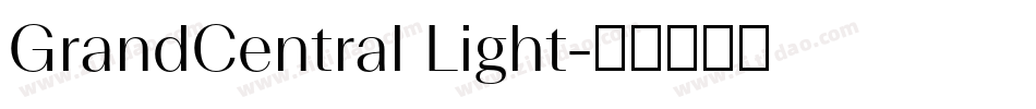 GrandCentral Light字体转换